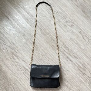 Michael Kors Black Pebbled Leather Crossbody Bag